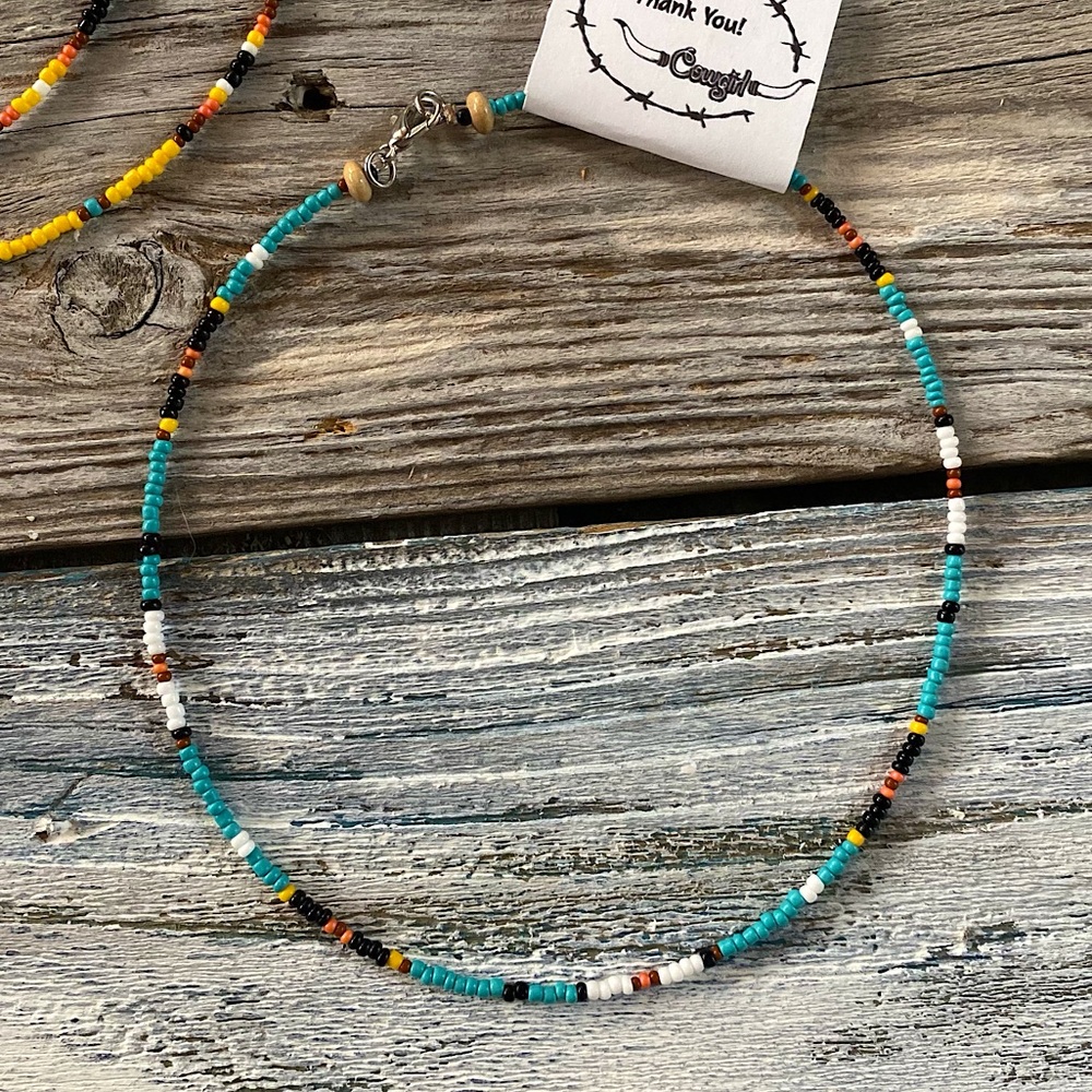 3/$16 14.5” Aztec Beaded Western Choker